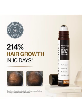 Bare Anatomy Advanced Hair Growth Serum Roll-On| 3% Redensyl + 4% Anagain + 2% Baicapil + 5% Rosemary, Rice Water, Biotin And Saw Palmetto| Reduces Hair Fall, Supports Hair Growth For Men And Women | 25Ml - view 2